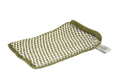 Waschhandschuh Natur/Oliv Bio, ein Hautschmeichler